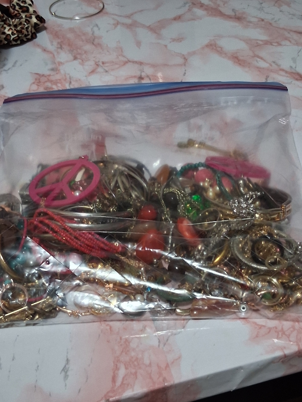 Mixed Fashion Jewelry Lot - Gold & Pink Accents